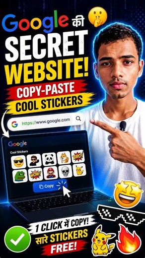 Google Secret Website 2026 🔥 Copy-Paste Unlimited Stickers!#tips #smartphone