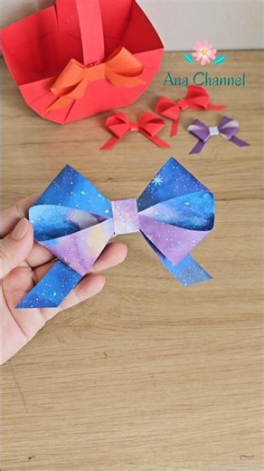 Make a pretty decorative bow out of paper, nơ giấy #papercraft #diy #handmade