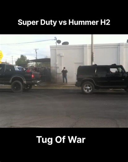 Super Duty vs Hummer H2 Tug Of War #shorts #short #hummer #cars