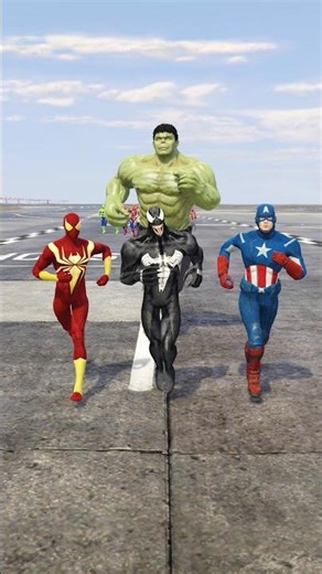 HULK SAVES SUPER-HEROS FROM DAMAGE SPIDER-MAN #shorts