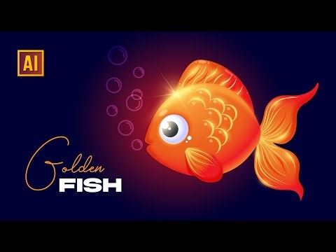 DRAWING A GOLDFISH (WORKING WITH GRADIENTS, TEXTURES AND OVERLAYS) | TUTORIAL IN ADOBE ILLUSTRATOR