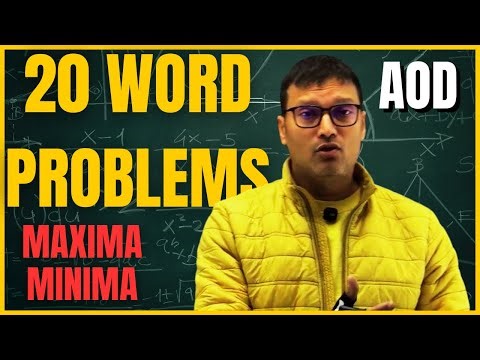 Maxima and Minima – 20 Important Word Problems | Class 12 Mathematics CBSE