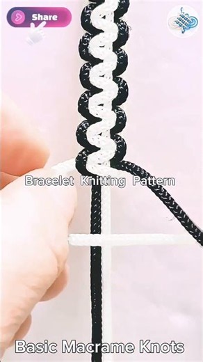 Easy Zigzag Macrame Pattern ⚡️ 마크라메 지그재그 매듭