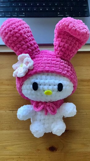 I've been wanting to crochet My Melody for the longest time, it turned out perfectly! 🥹 . . . #mymelody #sanrio #sanriogirl #sanriocrochet #crochetmymelody #crochettiktok #crochetplush #crochettok #crochetsanrio #mymelodybunny