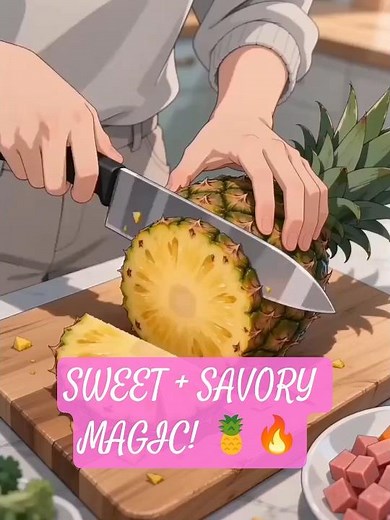 Pineapple Fried Rice 🍍 | Easy Pineapple Cutting at Home | Delicious & Quick Recipe #reels
