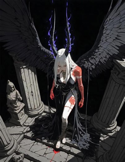 #fallenangel #demon #waifu #waifuwalking #blackwing