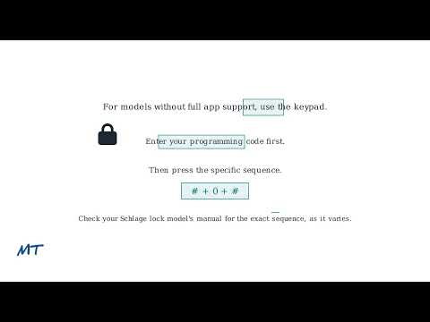 How To Delete All User Codes On Schlage Lock - Keep Programming Code Intact