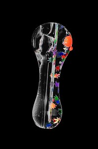 Freezable Glycerin Leaf Glitter Spoon Pipe - Assorted Colors