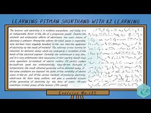 Exercise No.135 @ 60 WPM - Pitman Shorthand Dictation - KZ Learning