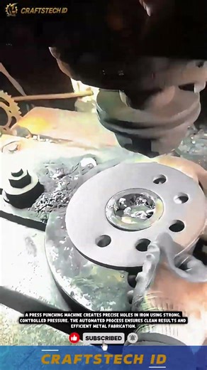 High-Speed Metal Punching Machine in Action | Steel Hole Drilling Demo #machine #factory