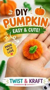 DIY Cute Pipe Cleaner Pumpkin 🎃 | Easy & Fun Craft for Kids #shorts
