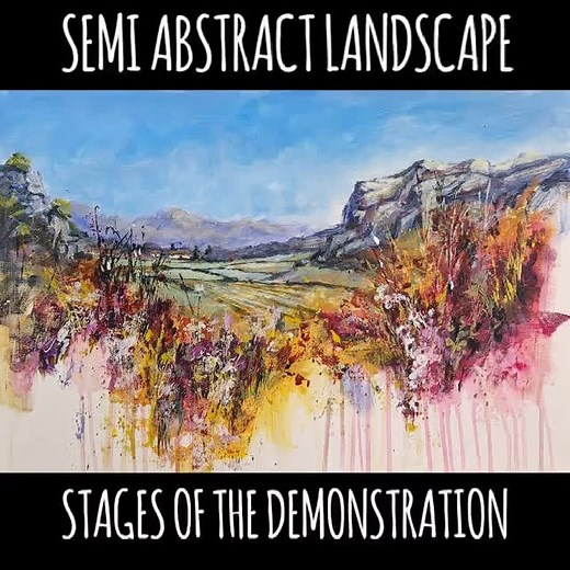 Semi abstract landscape demo. Stages of the painting. #looselandscape | Denise Allen Fine Art