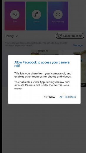 Facebook access to camera roll problem solve 🔥 #facebookproblem #appsettings #problem #shorts