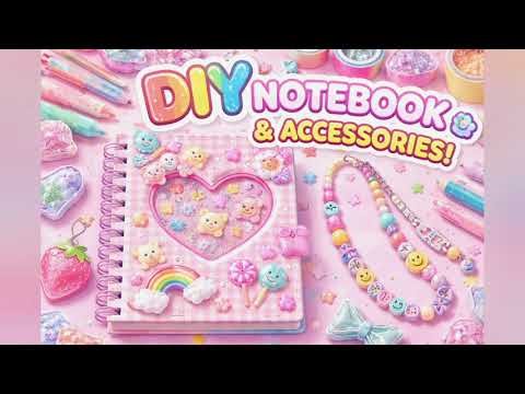 * Crafting my Own NOTEBOOK + MATCHING ACCESSORIES! *✨I Cozy DIY 💘✨