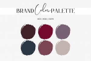 Mulled Wine Color Palette, Dark Purple, Rich Red, Lavender, Navy Blue, Beige, Moody Brand Colors for Small Business, Hex Codes, RGB, CMYK - Etsy