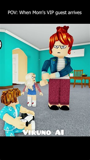 Neighbor Girl VS Lil Bro 😂 #roblox #robloxanimation #memes #robloxedit