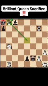 Brilliant Queen Sacrifice ‼️😲😲😲 #chess #chessgame #chessmov#chessmoves | Chessfever1