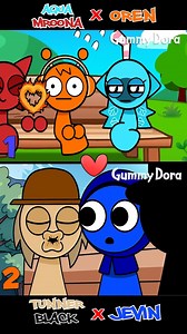 261K views · 3.2K reactions | Sprunki Love Triangle: Jealousy Erupts! (Aqua Vs Mroona -Feat. Oren) (Tunner Vs Black -Feat. jevin) #sprunki #animation #trending | DotClax | Facebook