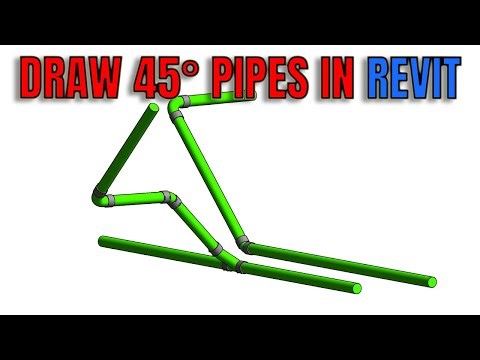 Revit MEP: How to Draw Sloped / 45 Degree Pipes in Plan & 3D Views (Easy Method)