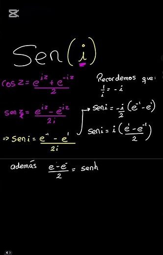 sen(i) NUMEROS COMPLEJOS seno hiperbolico zzz