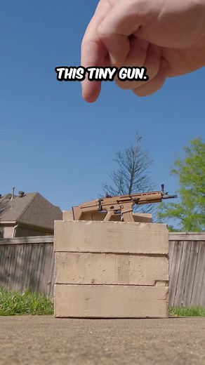 Smallest gun even or biggest human ever??? #perspective #models #goatguns