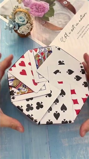 How to Make a DIY Storage Box Using Old PlayingCards Easy Recycled CraftTutorial#papercraft#diycraft
