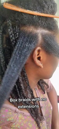 Trying Box Braids Without Extensions | Natural Hair Tutorial