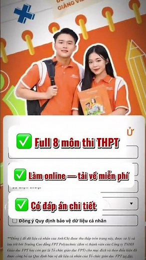 FPT Polytechnic đang SHARE FREE bộ 472+ đề thi thử THPT 2026 cực HOT 😱