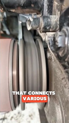 How the V-belt system drive belt works in a vehicle engine #engineering #mechanic