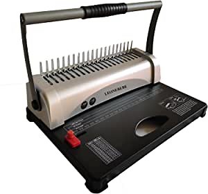 Binding Machine, Comb Punching Machine with 100 PCS 3/8'' with Comb Binding Spines, 21 Holes, 450 Sheets, Letter Size A4 A5 or Smaller Size Documents, Perfect for Home School Office
