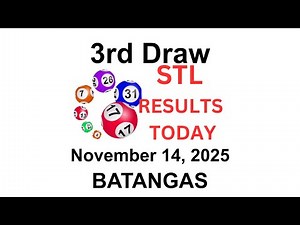 STL BATANGAS Results Today - 3rd Draw November 14, 2025