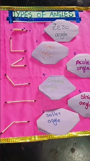 Types of Angles project work #maths project #ytviral #youtubeshort #samyuktha sunny