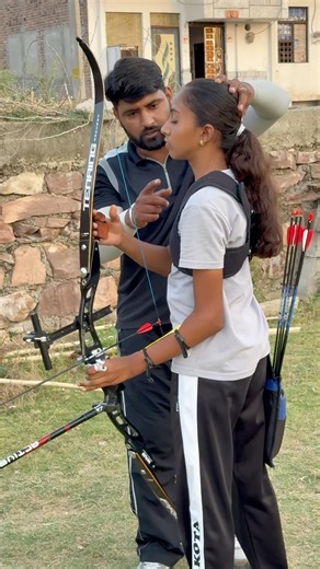 Archery Practice with Coach | Improve Accuracy & Focus 🎯 #shorts