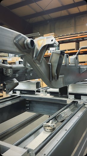 Check out this crew cab long bed AME 4x4 chassis about ready to be assembled! Due to the length we increased the main rail size to 8” tall to reduce beaming deflection. No fabricated rails with corners ground to a fine point, these rails have 3/8” radii throughout to reduce stress risers. We even modified the rear geometry to work better with the extended wheelbase. Want a chassis backed by 50 years of experience? Give us a call. #artmorrison #madeintheusa #4x4 #offroad #americanmade | Art Morri