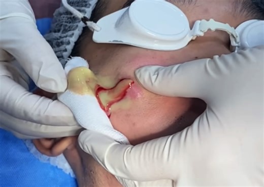Juicy Cyst on Cheek Drained