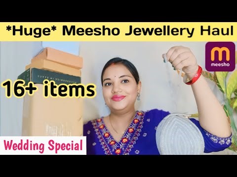 Meesho Huge Jewellery Haul🥰 Nacklace Set/Earings/Ring/Mangtika/Mangalsutra Under 500🪻Meesho Haul