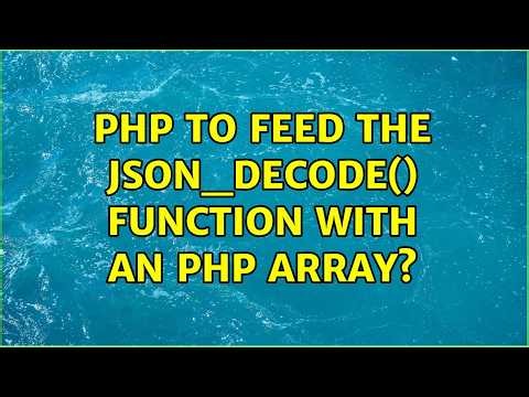 PHP to feed the json_decode() function with an PHP Array?