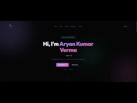 Full Stack Responsive Portfolio Website @Technohacksedutech