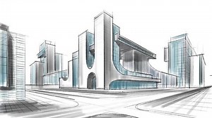 Architectural Abstract Sketch Complex Buildings Stock Footage Video (100% Royalty-free) 1096253255 | Shutterstock