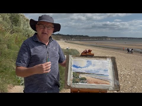 Easy Step-by-Step Coastal Watercolour Painting for Beginners - Stunning Beach Scene