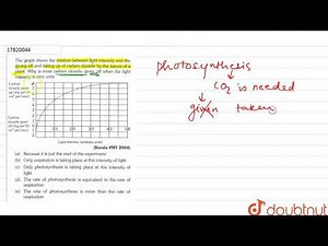 The graph shows the relation between light intensity and the giving off and taking up of