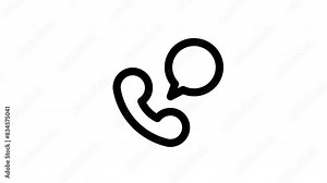 Phone animated icon with alpha channel. Perfect for project and Explainer Video