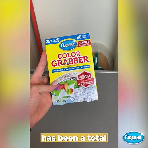 98K views | Separating your laundry makes the process more time consuming. Luckily, with Carbona Color Grabber, you don’t have to! It protects your laundry from color runs or bleeds, allowing you to wash mixed colors with confidence! | Carbona USA | Facebook