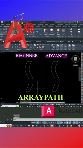 How to use Arraypath command use #array #autocad
