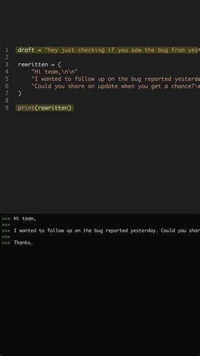 Build a Python Email Rewriter with AI #shorts