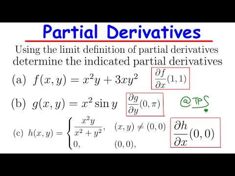 MAT3100 TUTORIAL SHEET 2 - PARTIAL DERIVATIVES USING THE DEFINATION