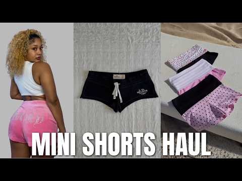 MINI SHORTS TRY ON HAUL | ED HARDY, TRUE RELIGION & JUICY COUTURE REVIEW