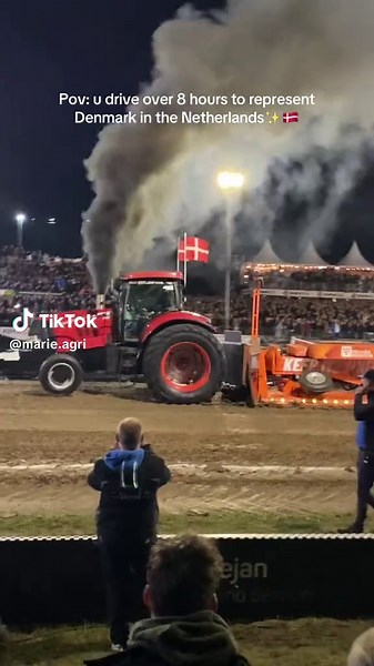 Representing Denmark in Tractor Pulling Competition