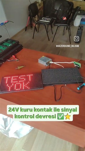 24V Kuru Kontak ile LED Panelli Sinyal Kontrol Devresi