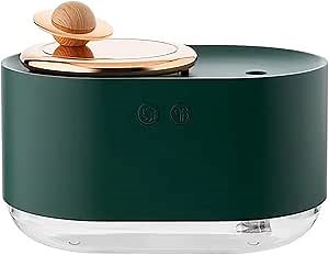 360° Rotary Planetary Humidifiers, Air Humidifier, Cool Mist Humidifier, Ultrasonic Mini Humidifiers with 300ml Water Tank for Home Baby Bedroom Office Travel (Green)